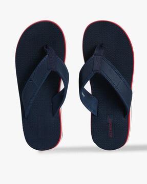 thong strap flip-flops with cushioned footbed