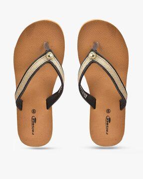 thong-strap flip-flops with embellishment