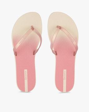 thong-strap flip-flops with ombre effect
