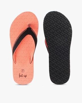 thong-strap flip-flops with printed footbed