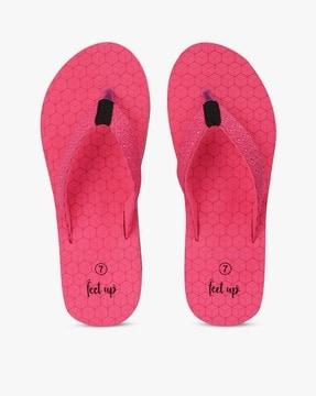 thong-strap flip-flops with printed footbed