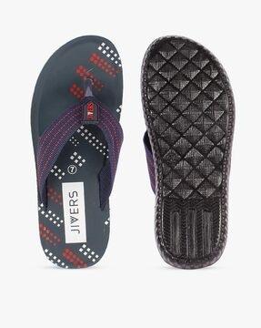 thong-strap flip-flops with printed footbed