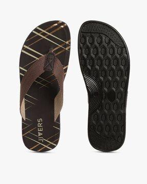 thong-strap flip-flops with printed footbed