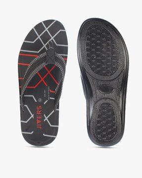 thong-strap flip-flops with printed footbed