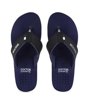 thong-strap flip flops with signature branding
