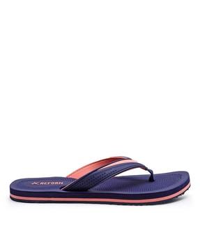 thong-strap flip flops with signature branding