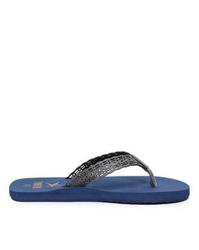 thong-strap flip flops with signature branding