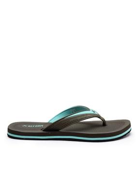 thong-strap flip flops with signature branding