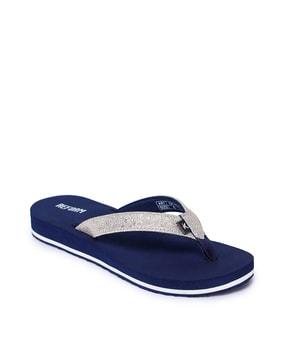 thong-strap flip flops with signature branding