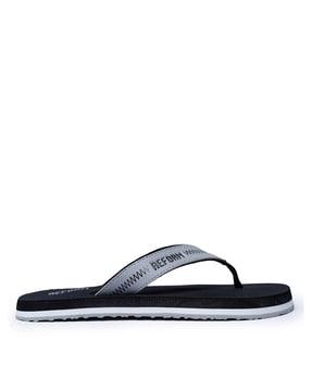 thong-strap flip flops with signature branding