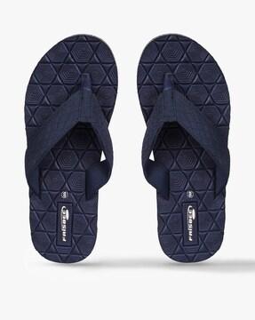 thong-strap flip-flops with textured footbed