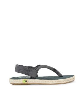 thong-strap sandals with sling-back