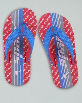 thong-strap slip-on flip flops