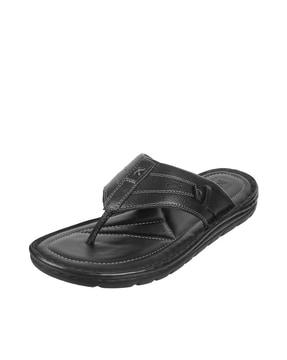 thong-strapped flip-flops with stitch detail