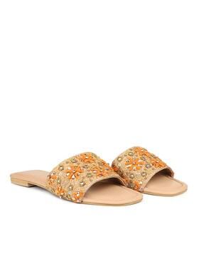 thong-style flat sandals