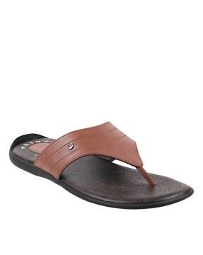 thong-style flip-flops with metal accent