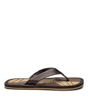 thong-style flip-flops with synthetic upper