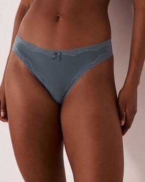 thongs panties with bow accent