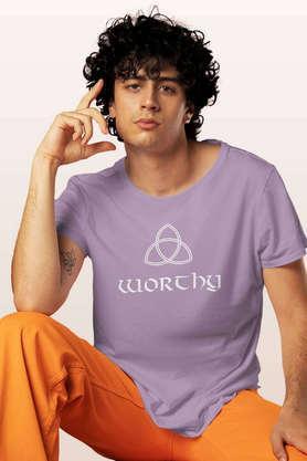 thor worthy round neck mens t-shirt - lavender