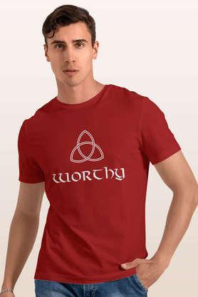 thor worthy round neck mens t-shirt - red