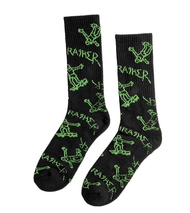 thrasher x capsul black gonz printed socks (free size)