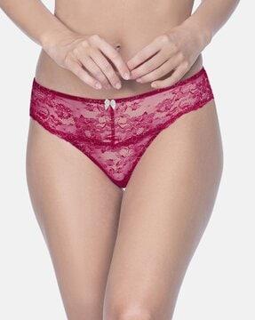 three-fourth coverage low-rise bridal eternal bliss lace delight brazilian panties