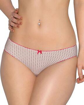 three-fourth coverage low-rise delicate dots bikini panty - pan22801