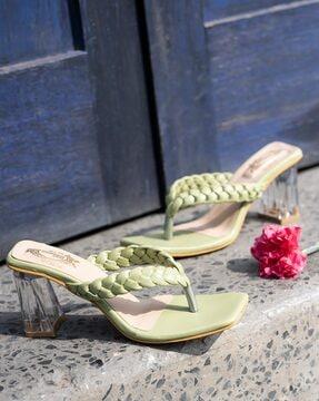throng-strap block-heeled sandals