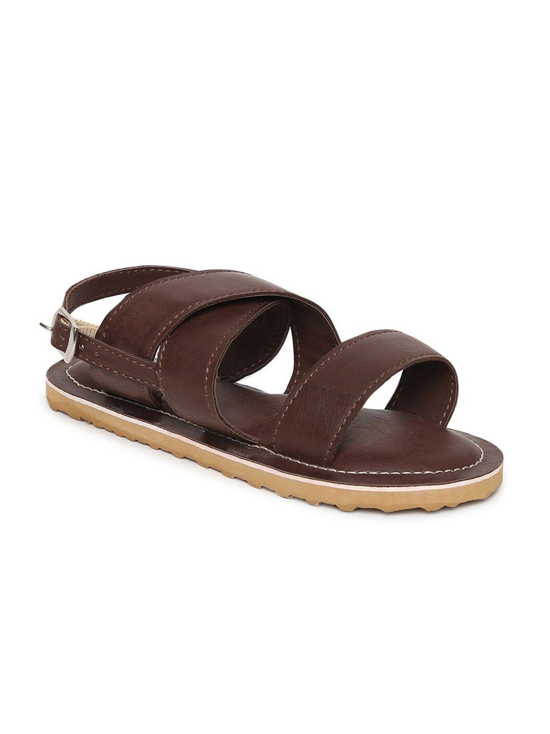 tiber taber boys brown pu comfort sandals