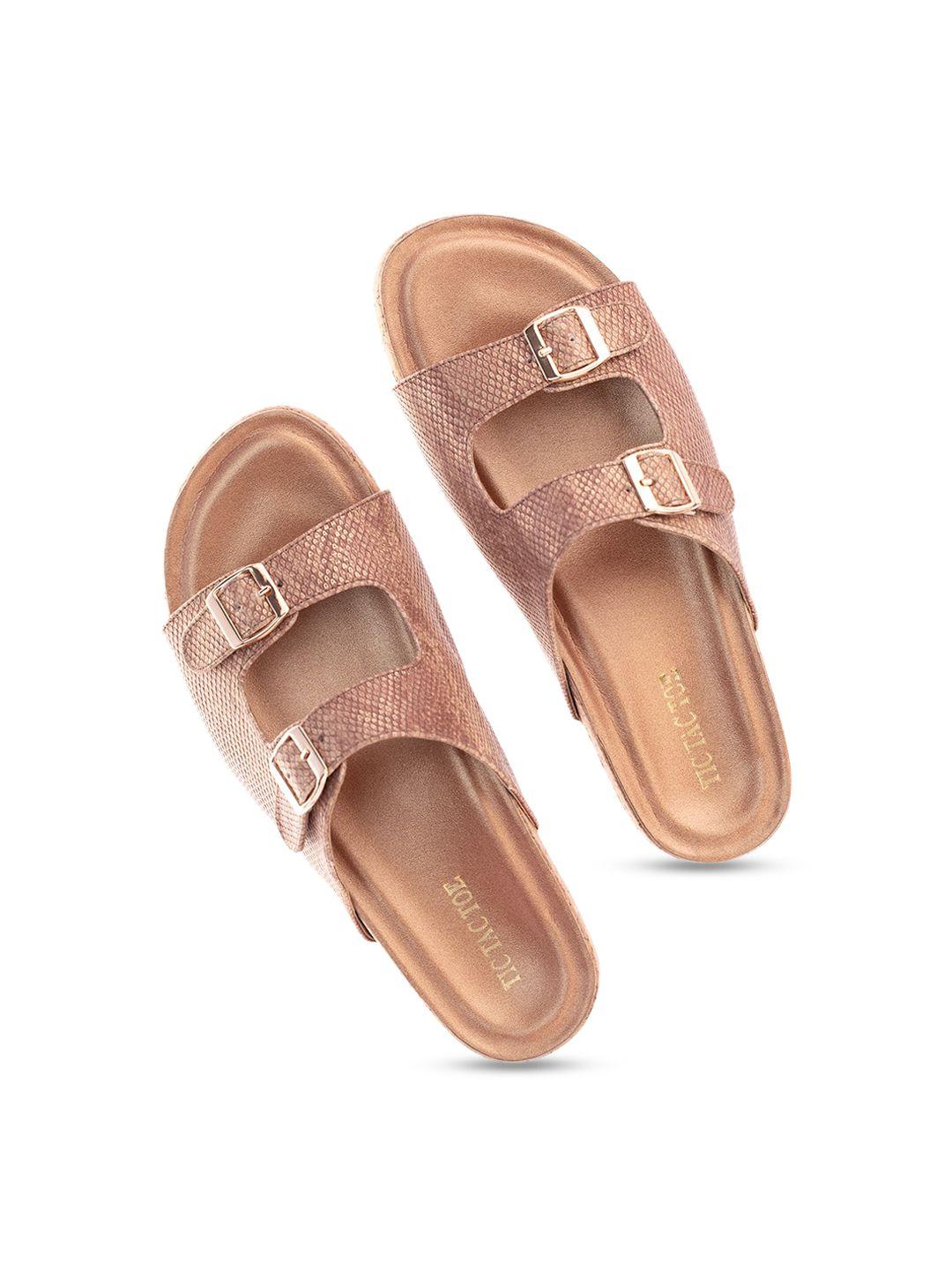 tic tac toe textured double strap open toe flats with buckles