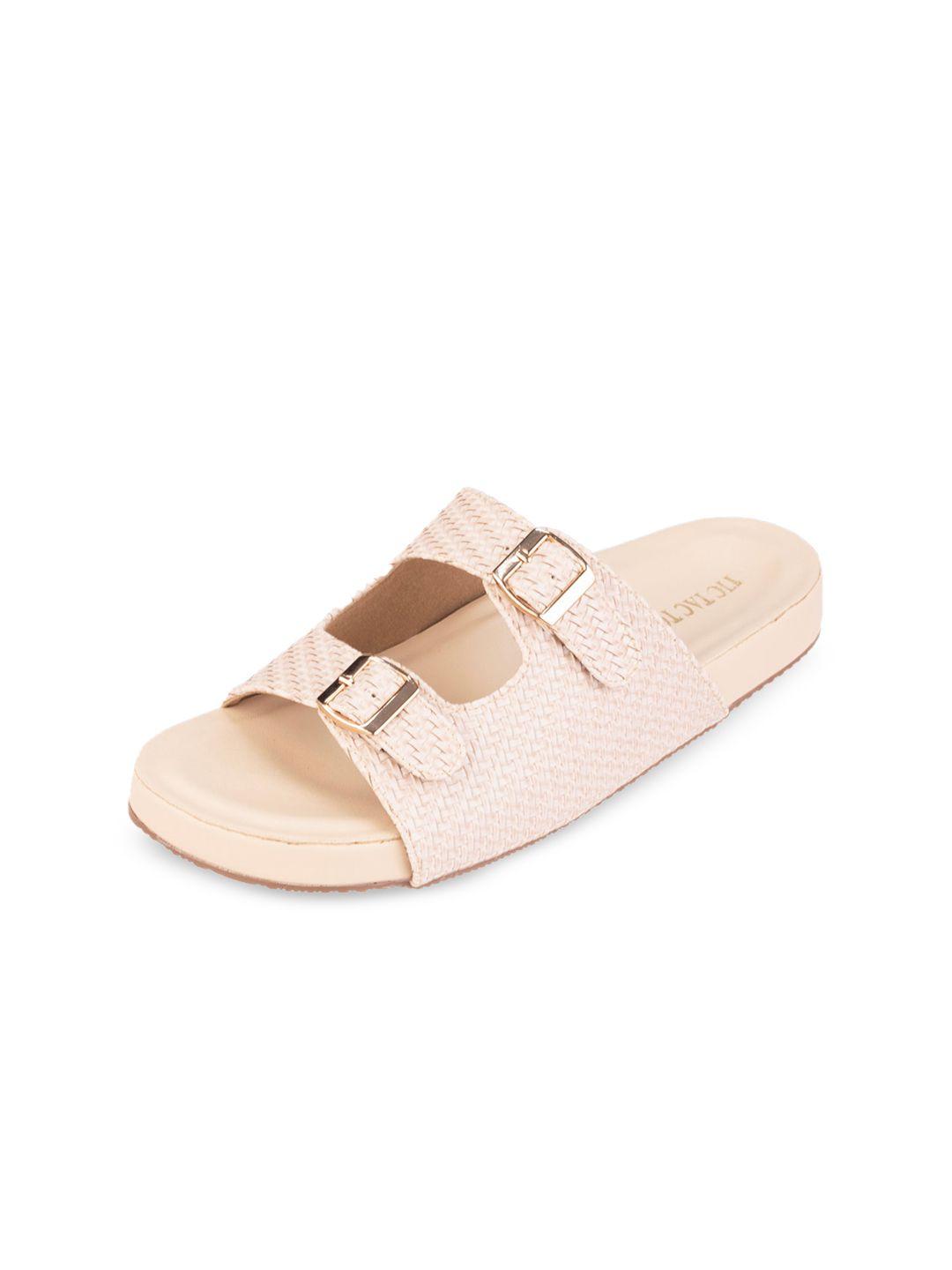 tic tac toe women textured open toe flats