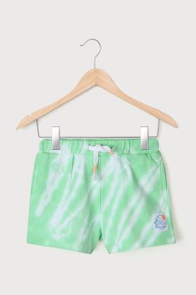 tie-&-dye-cotton-regular-fit-infant-boys-shorts---green
