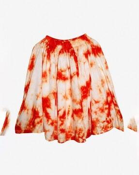 tie-&-dye-flared-skirt