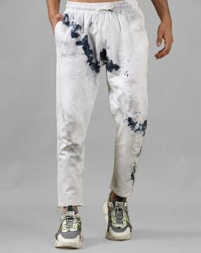 tie & dye joggers with drawstring