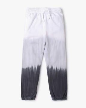 tie & dye joggers with elasticated drawstring waist