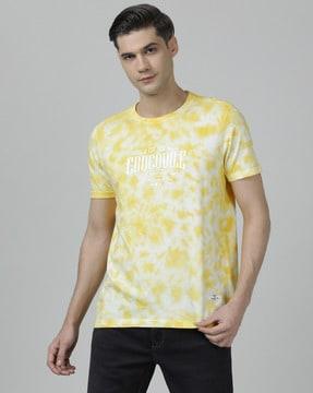 tie & dye print slim fit t-shirt