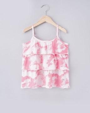 tie & dye sustainable organic cotton strappy top