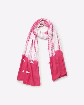 tie & die scarves with tassels