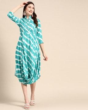 tie & dye a-line dress