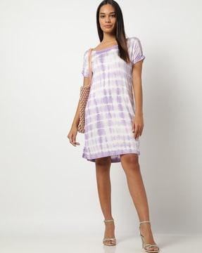 tie & dye a-line t-shirt dress