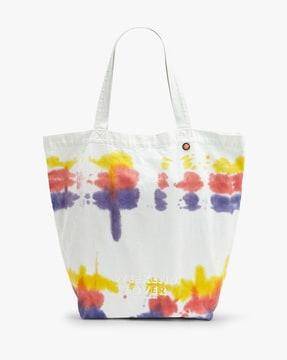 tie & dye canvas tote bag