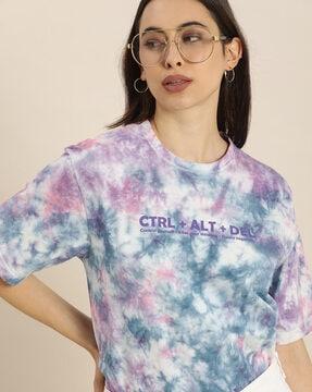 tie & dye crew-neck oversized t-shirt