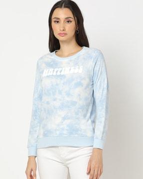 tie & dye crew-neck sweatshirt