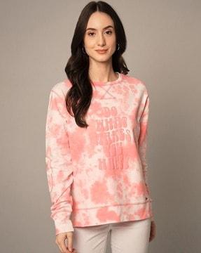 tie & dye crew-neck sweatshirt