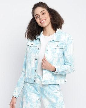 tie & dye denim jacket