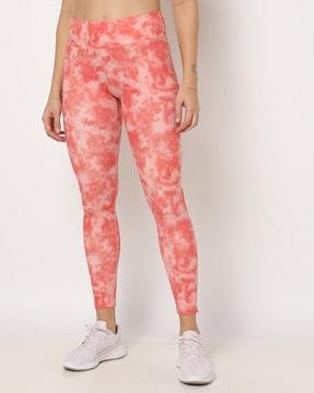 tie & dye fitted track pants with elasticated waist