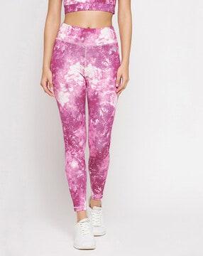 tie & dye fitted track pants