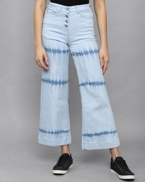 tie & dye flared jeans