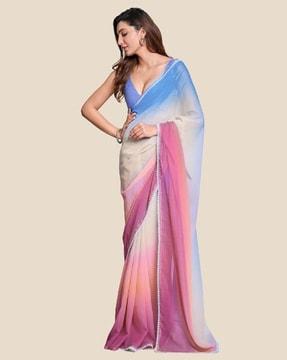 tie & dye georgette saree