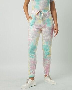 tie & dye high-rise joggers